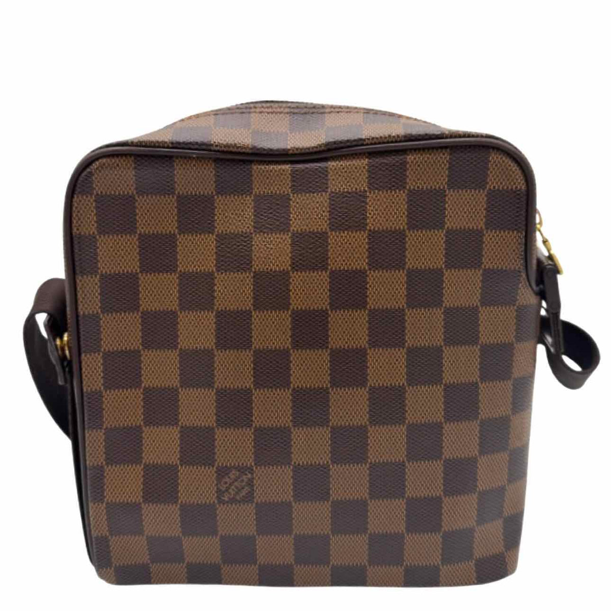 LOUIS VUITTON Damier Ebene Olav PM Messenger Bag Brown