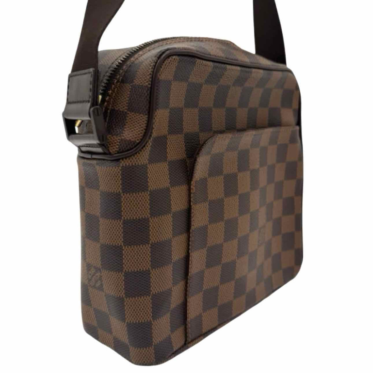LOUIS VUITTON Damier Ebene Olav PM Messenger Bag Brown
