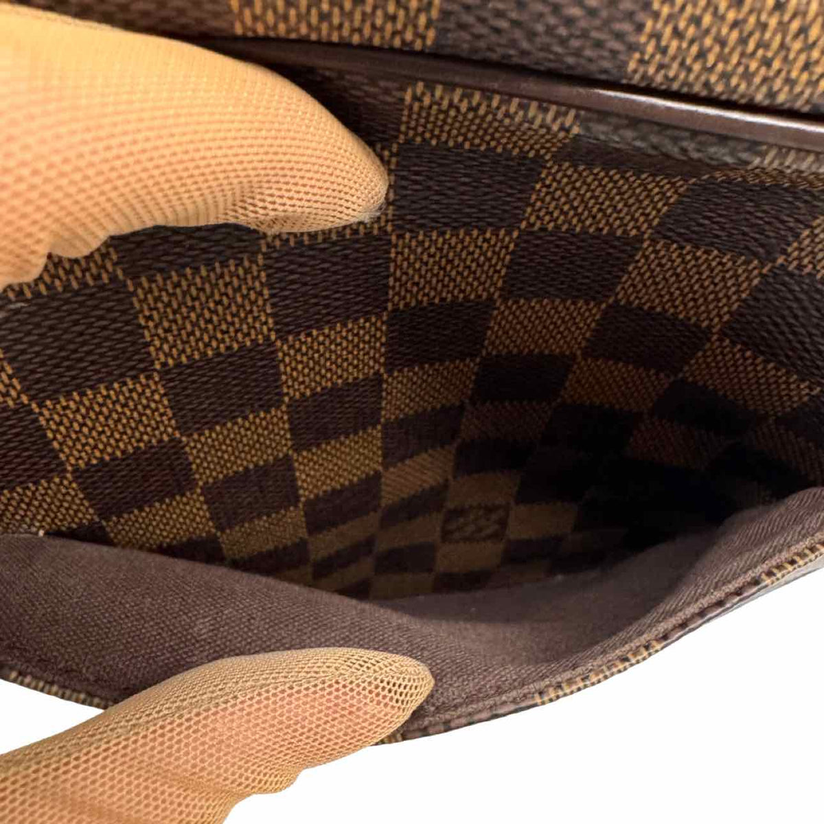 LOUIS VUITTON Damier Ebene Olav PM Messenger Bag Brown