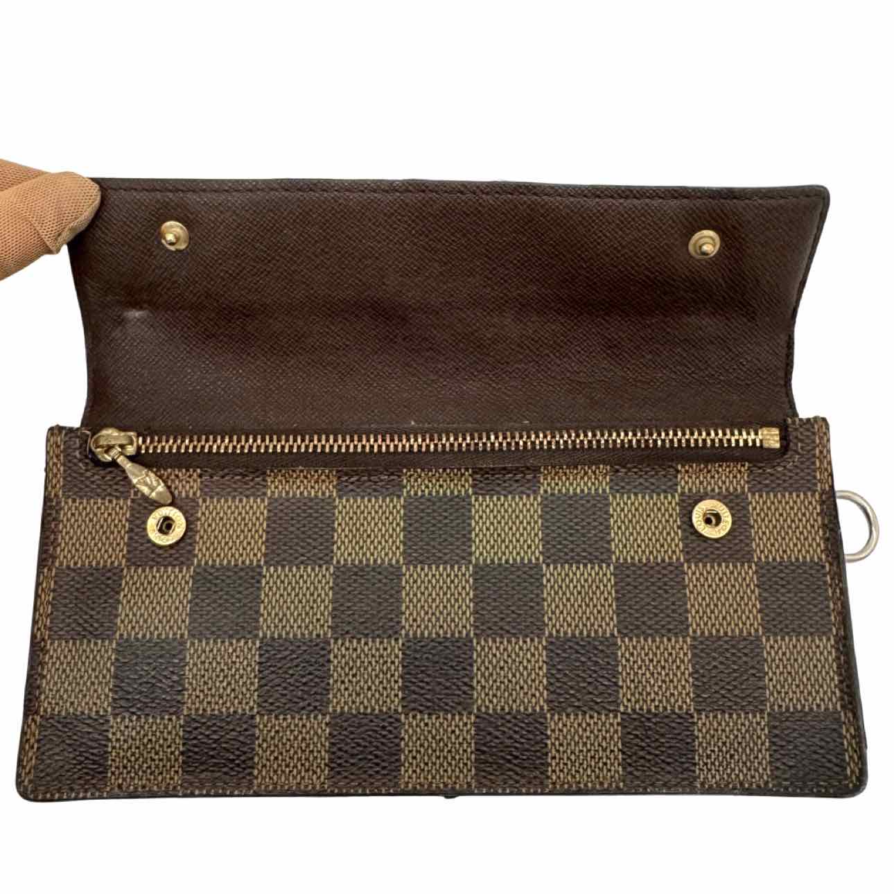 LOUIS VUITTON Damier Ebene Portefeuille Accordion Long Wallet