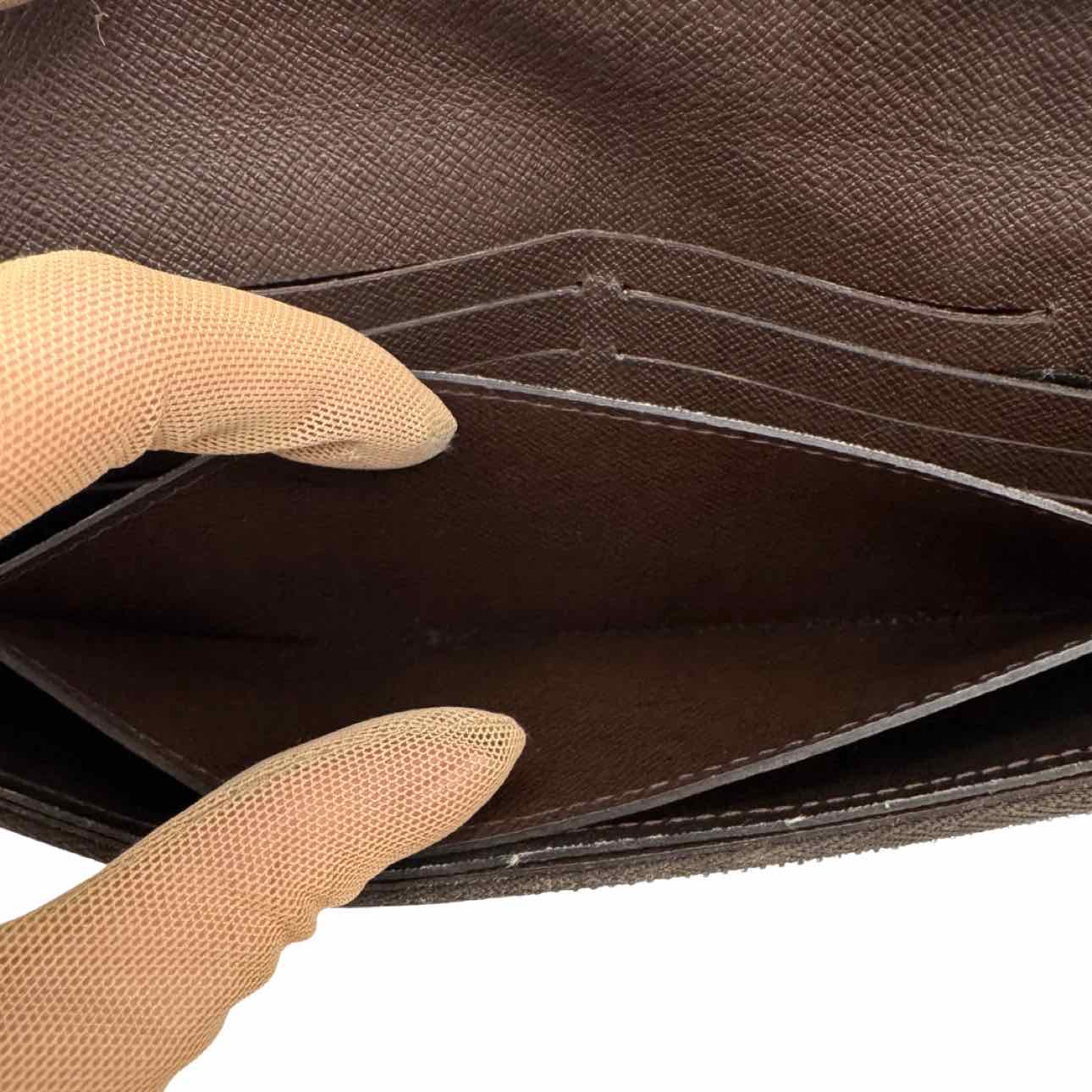 LOUIS VUITTON Damier Ebene Portefeuille Accordion Long Wallet