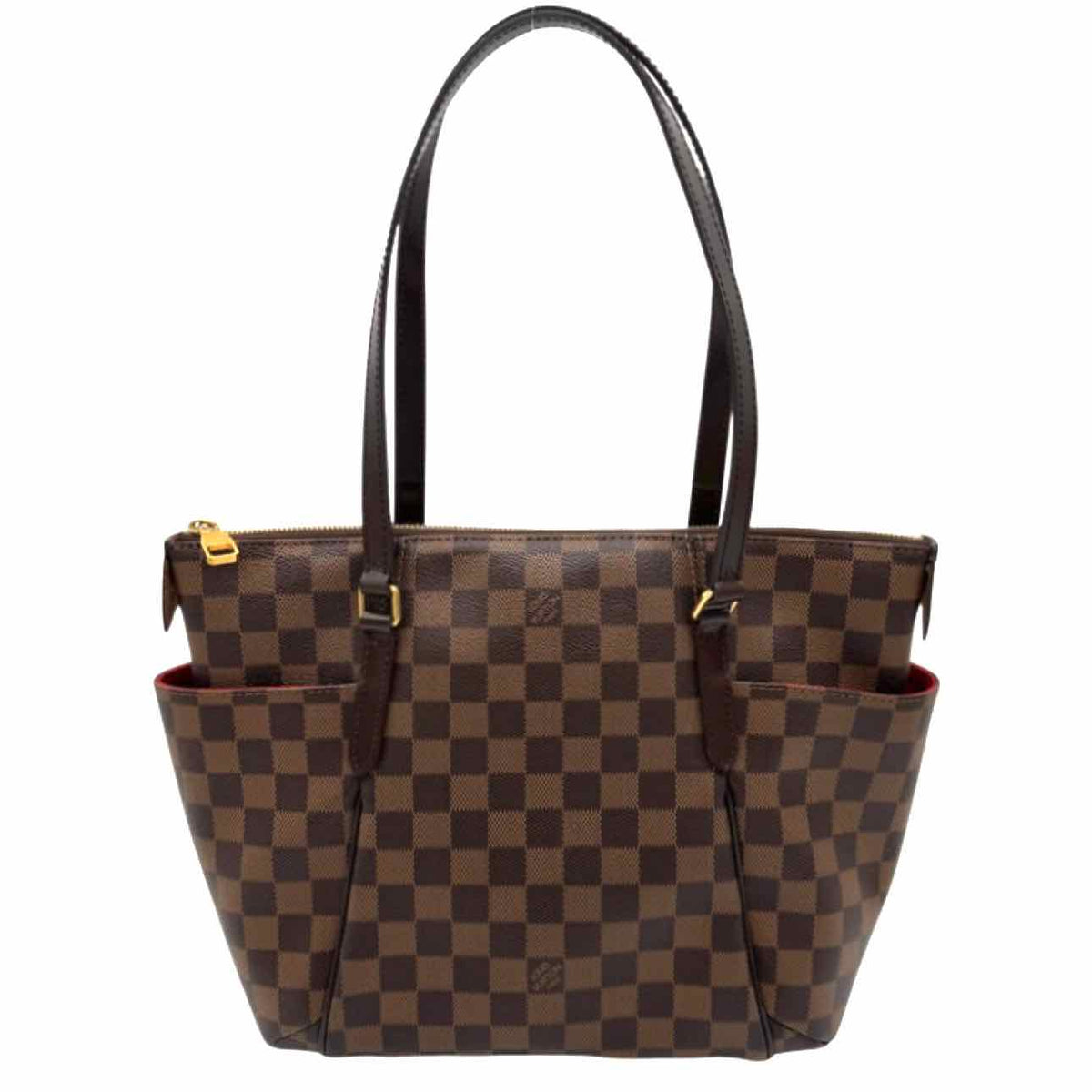 LOUIS VUITTON Damier Ebene Totally PM Tote Brown