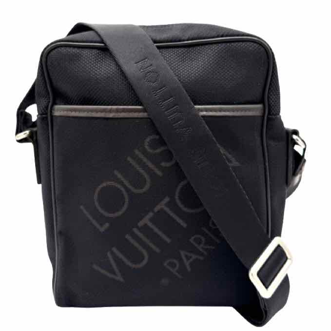 LOUIS VUITTON Damier Geant Citadin Messenger Bag Black  Front 