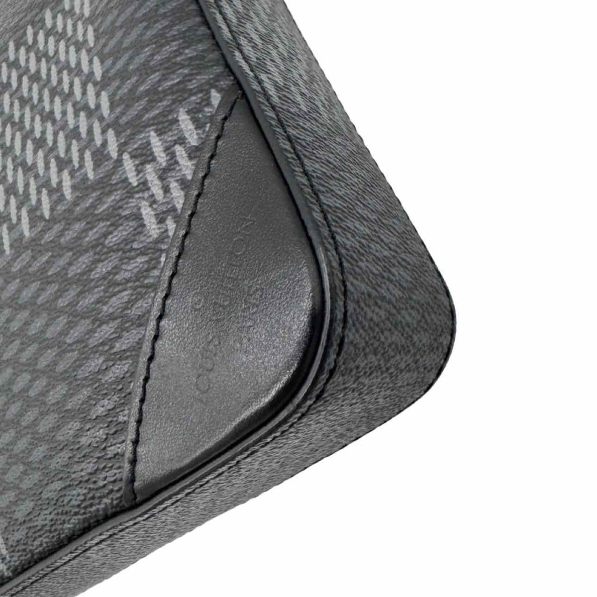 LOUIS VUITTON Damier Graphite 3D Trio Messenger Crossbody Black