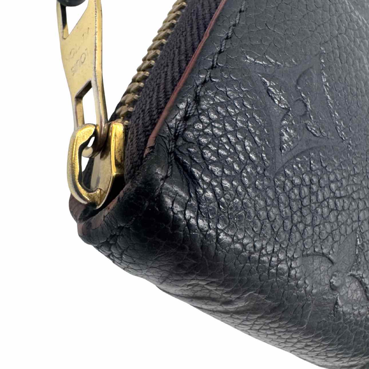 LOUIS VUITTON Empreinte Leather Zippy Wallet Black