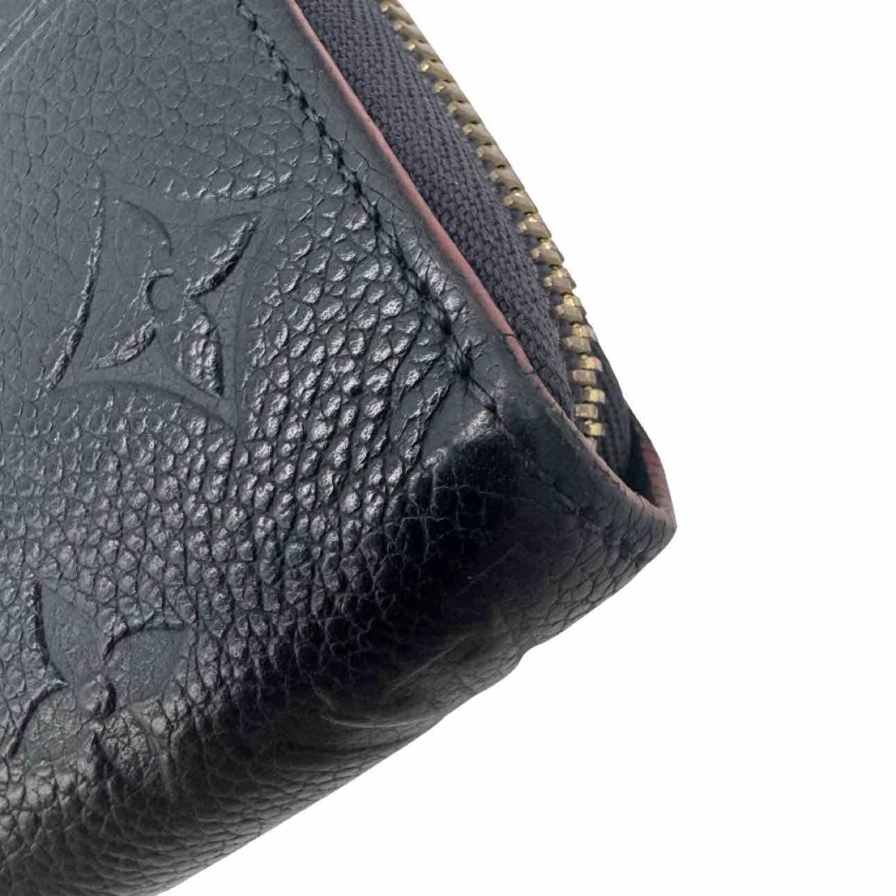 LOUIS VUITTON Empreinte Leather Zippy Wallet Black