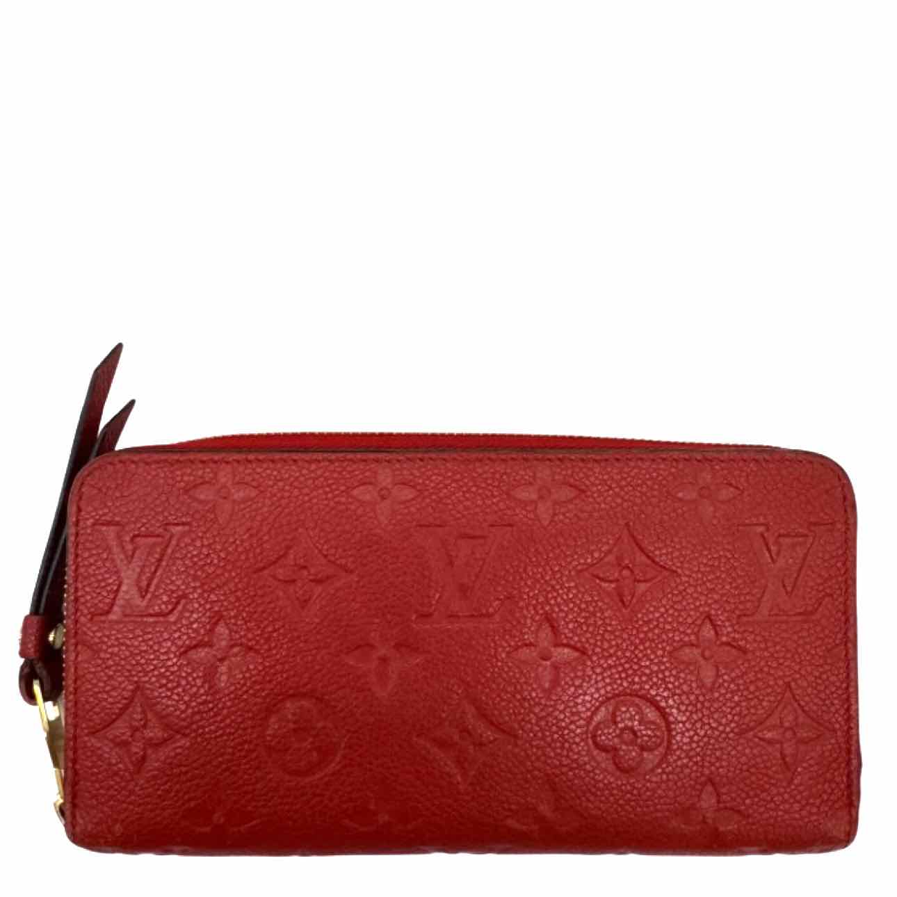 LOUIS VUITTON Empreite Leather Zippy Wallet Cherry Red