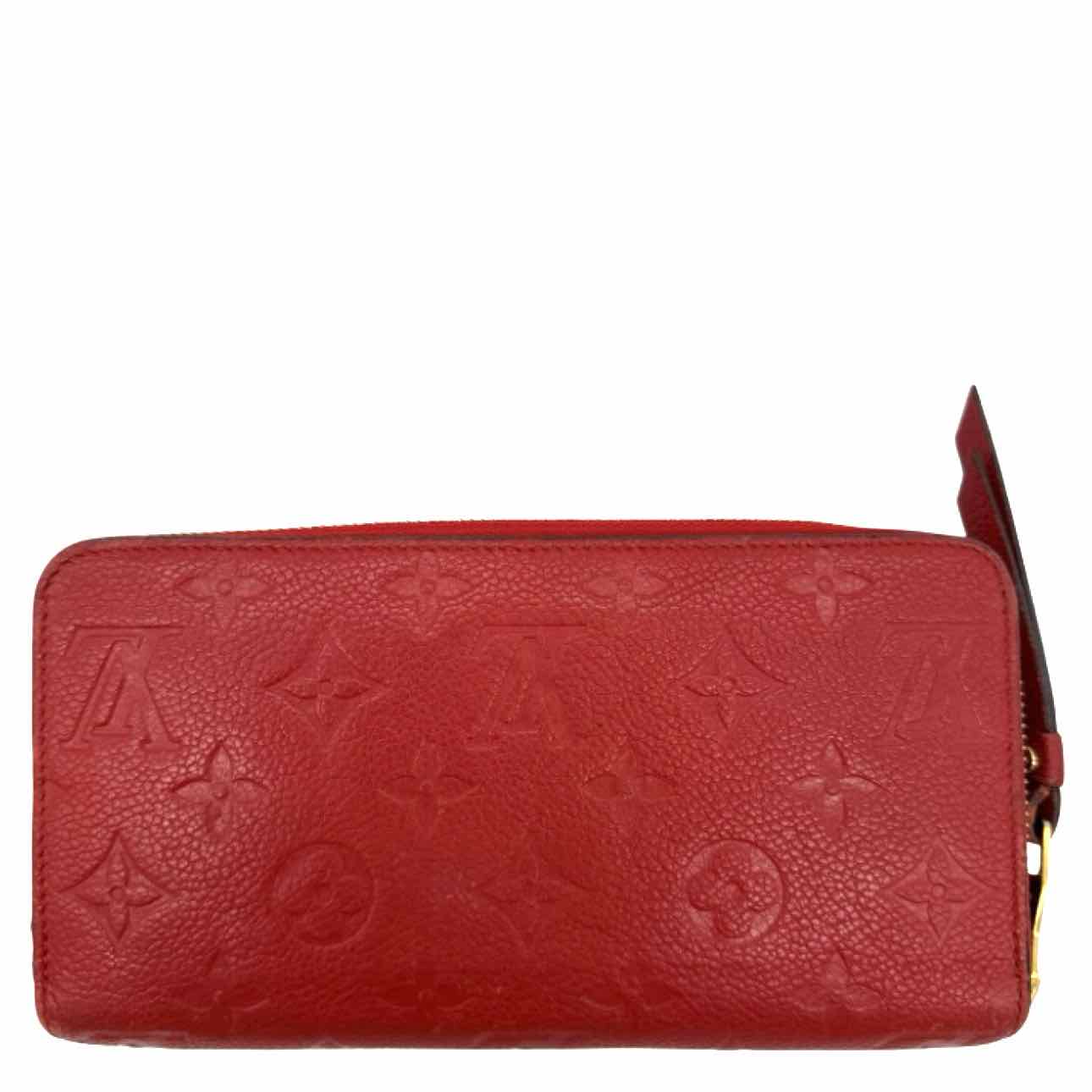 LOUIS VUITTON Empreite Leather Zippy Wallet Cherry Red