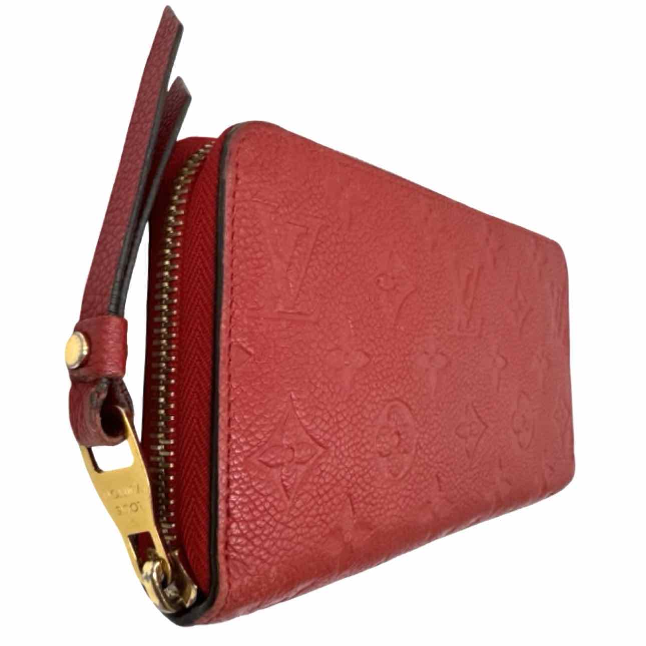 LOUIS VUITTON Empreite Leather Zippy Wallet Cherry Red