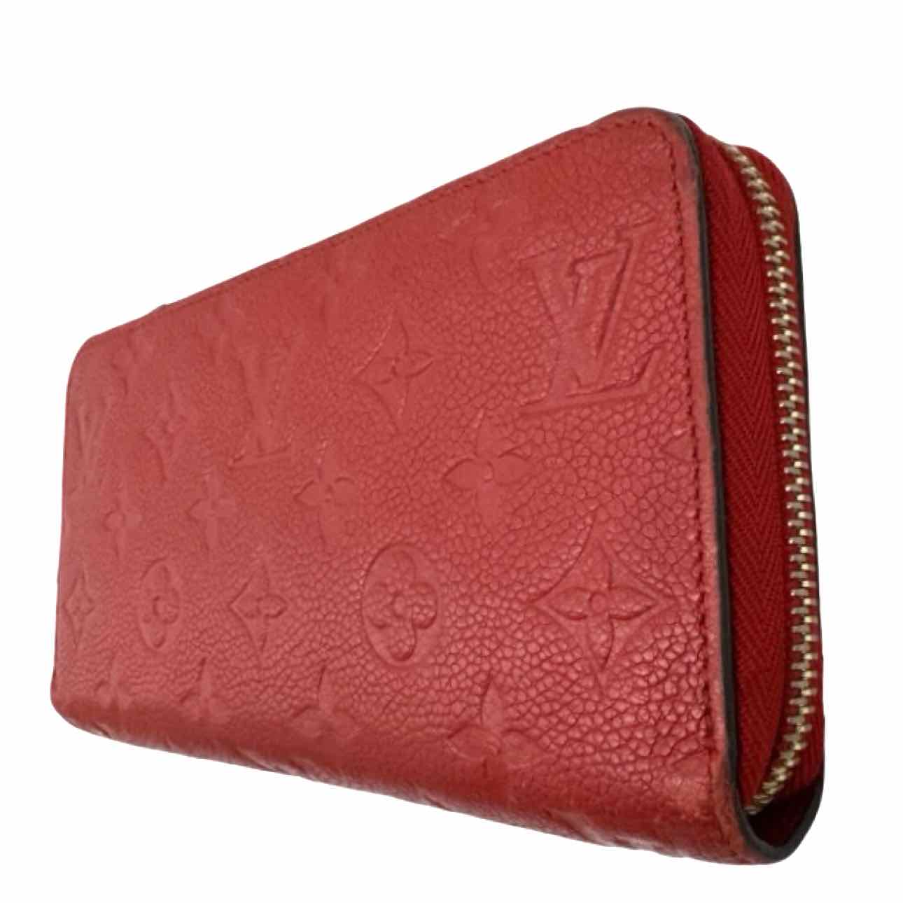 LOUIS VUITTON Empreite Leather Zippy Wallet Cherry Red