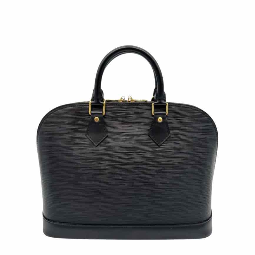 LOUIS VUITTON Epi Leather Alma PM Black