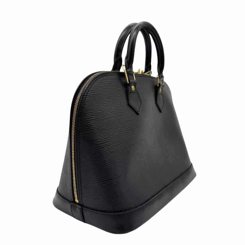 LOUIS VUITTON Epi Leather Alma PM Black