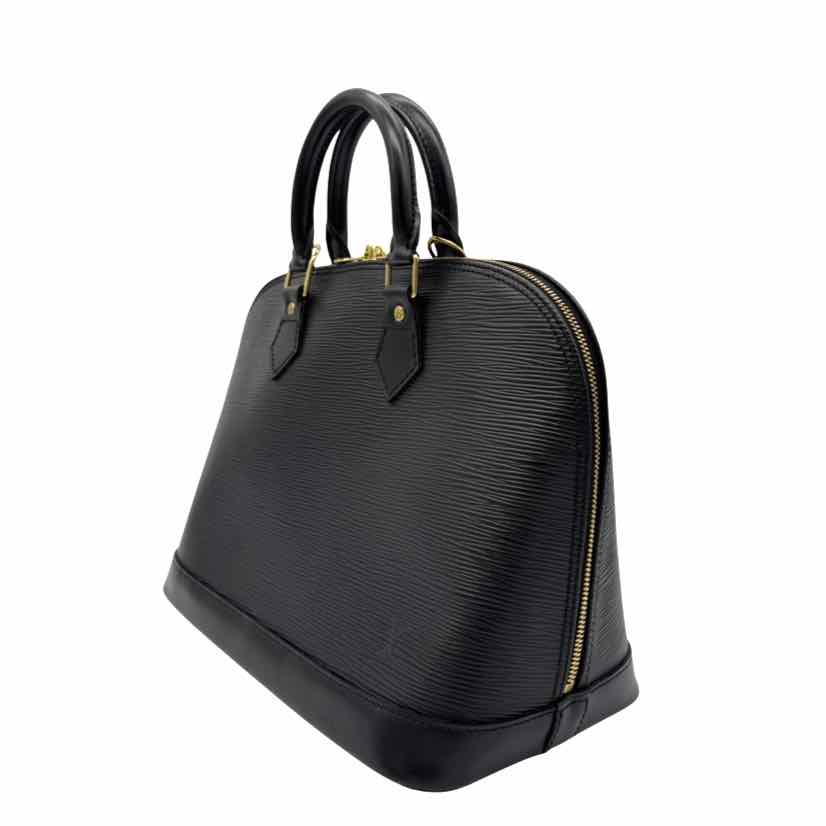 LOUIS VUITTON Epi Leather Alma PM Black