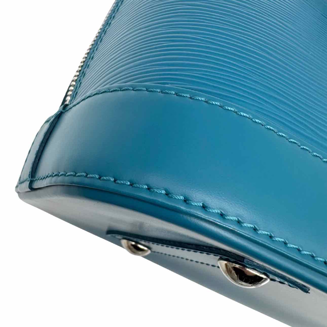 LOUIS VUITTON Epi Leather Alma PM Turquoise Handbag