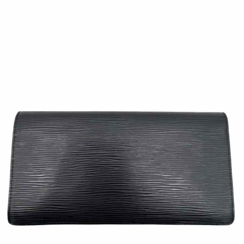 LOUIS VUITTON Epi Leather Honfleur Clutch Black