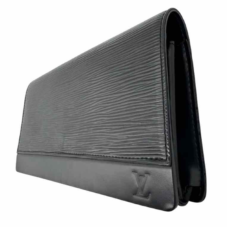 LOUIS VUITTON Epi Leather Honfleur Clutch Black