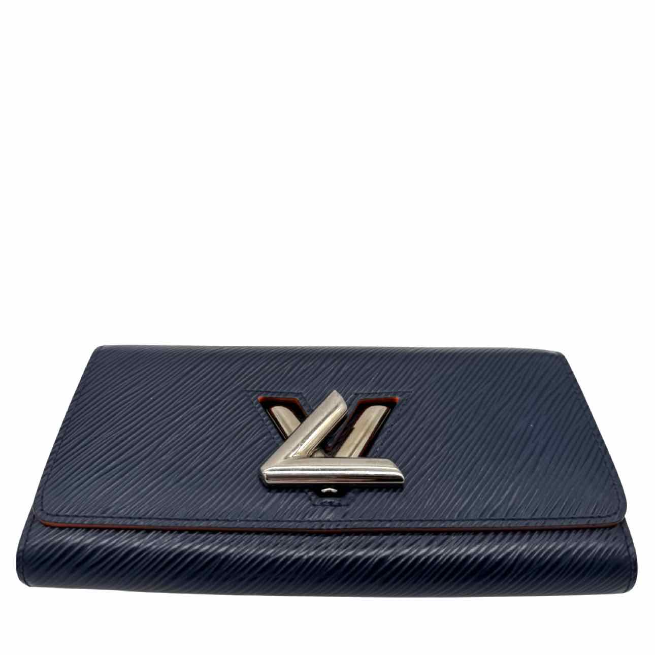 LOUIS VUITTON Epi Leather Twist Lock Blue Wallet