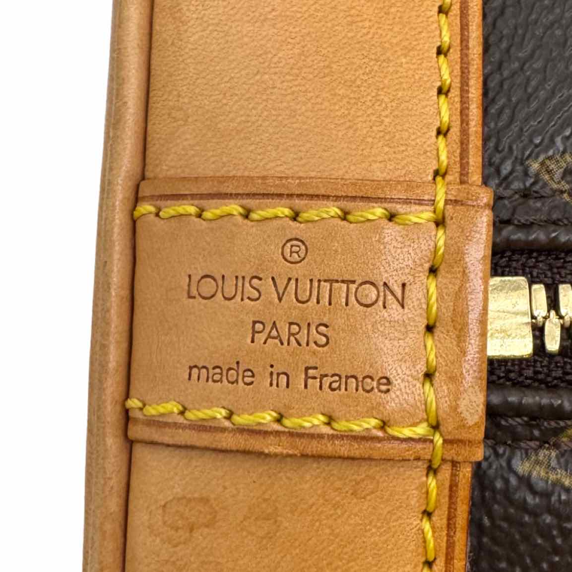 LOUIS VUITTON Monogram Alma PM Tote Bag Brown