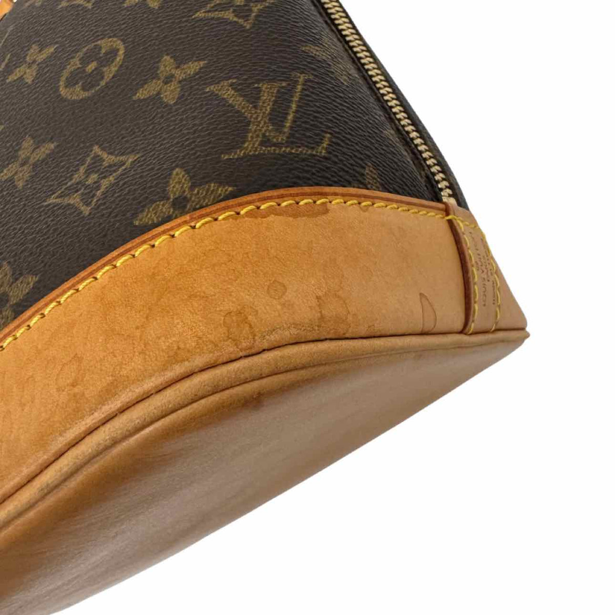 LOUIS VUITTON Monogram Alma PM Tote Bag Brown