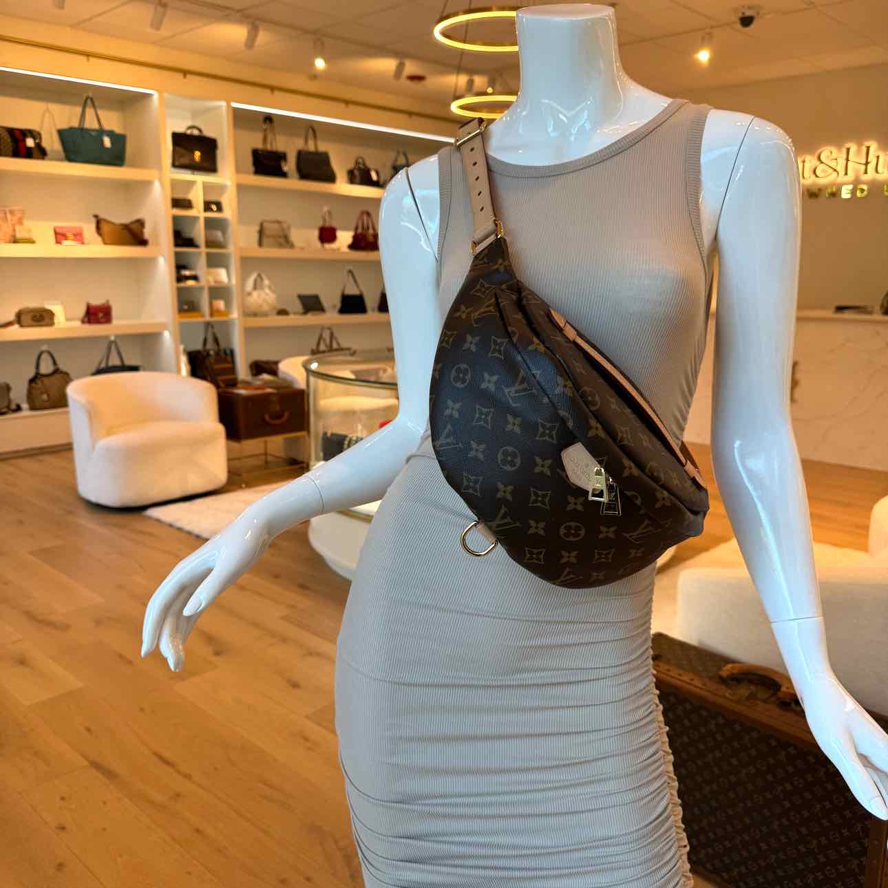 LOUIS VUITTON Monogram Canvas Bumbag Brown