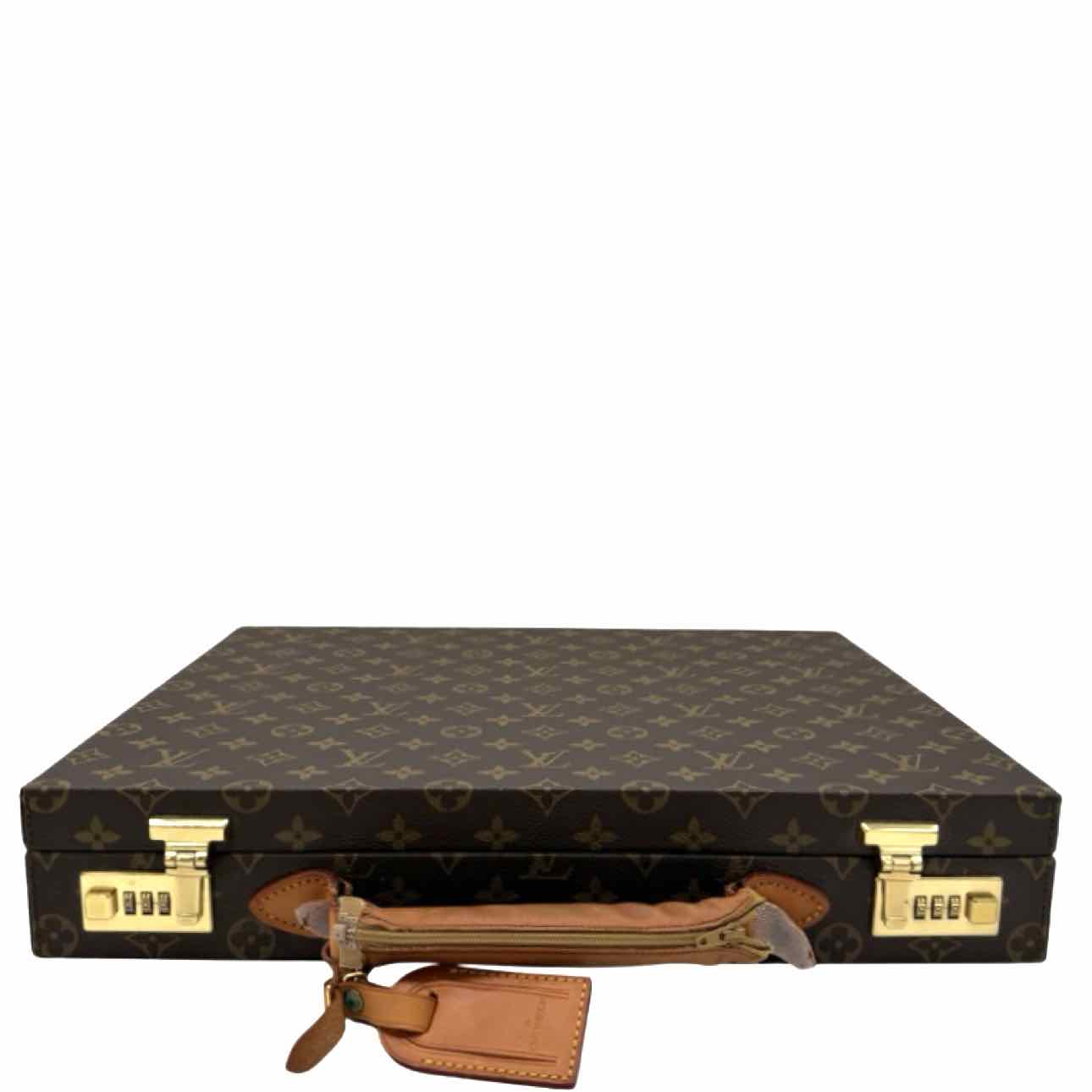 LOUIS VUITTON Monogram Canvas Crusher Attache Brown
