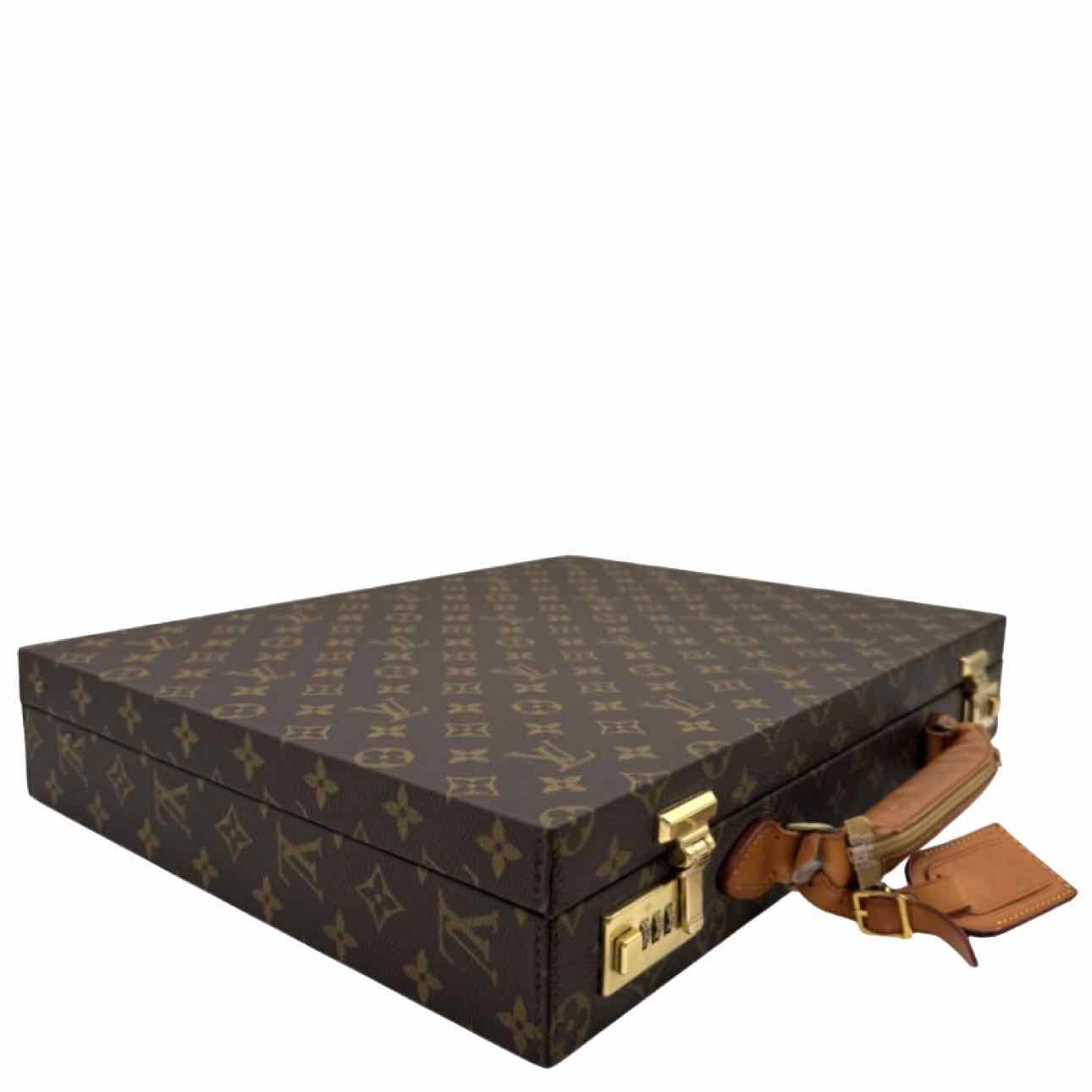LOUIS VUITTON Monogram Canvas Crusher Attache Brown