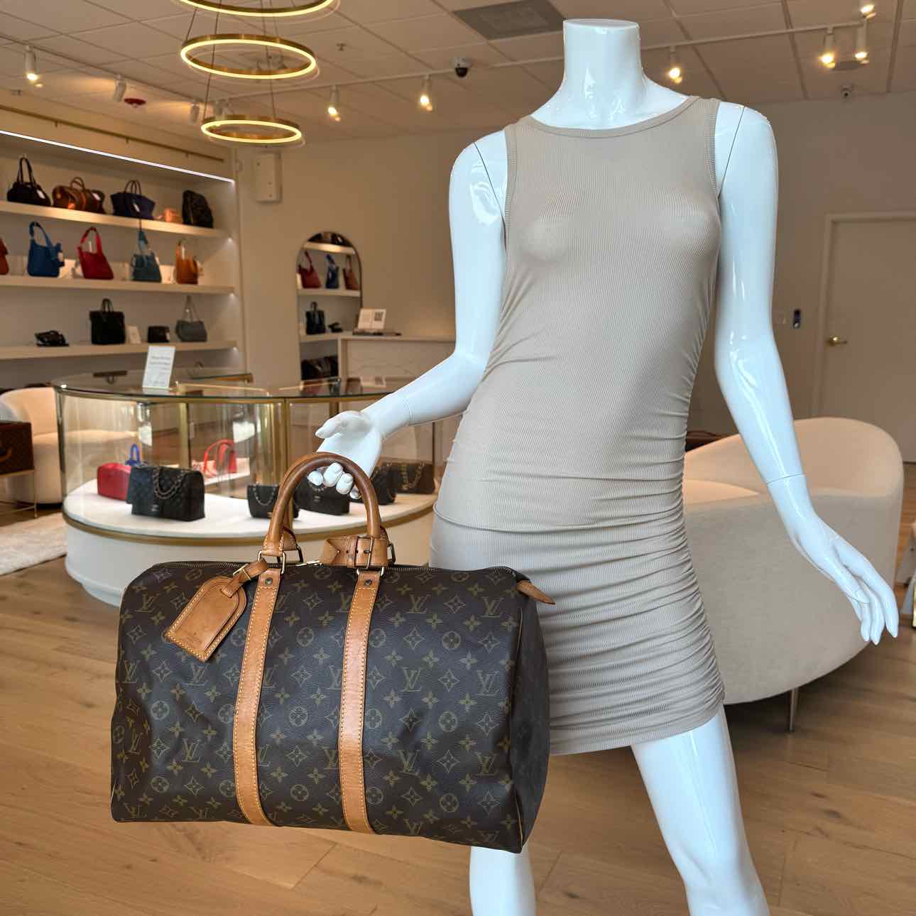 LOUIS VUITTON Monogram Canvas Keepall 45 Brown (Pre-Owned)