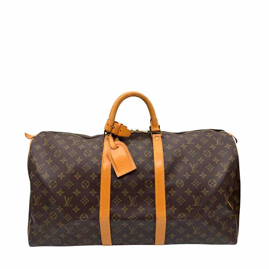 LOUIS VUITTON Monogram Canvas Keepall 55 Brown (Pre-Owned)