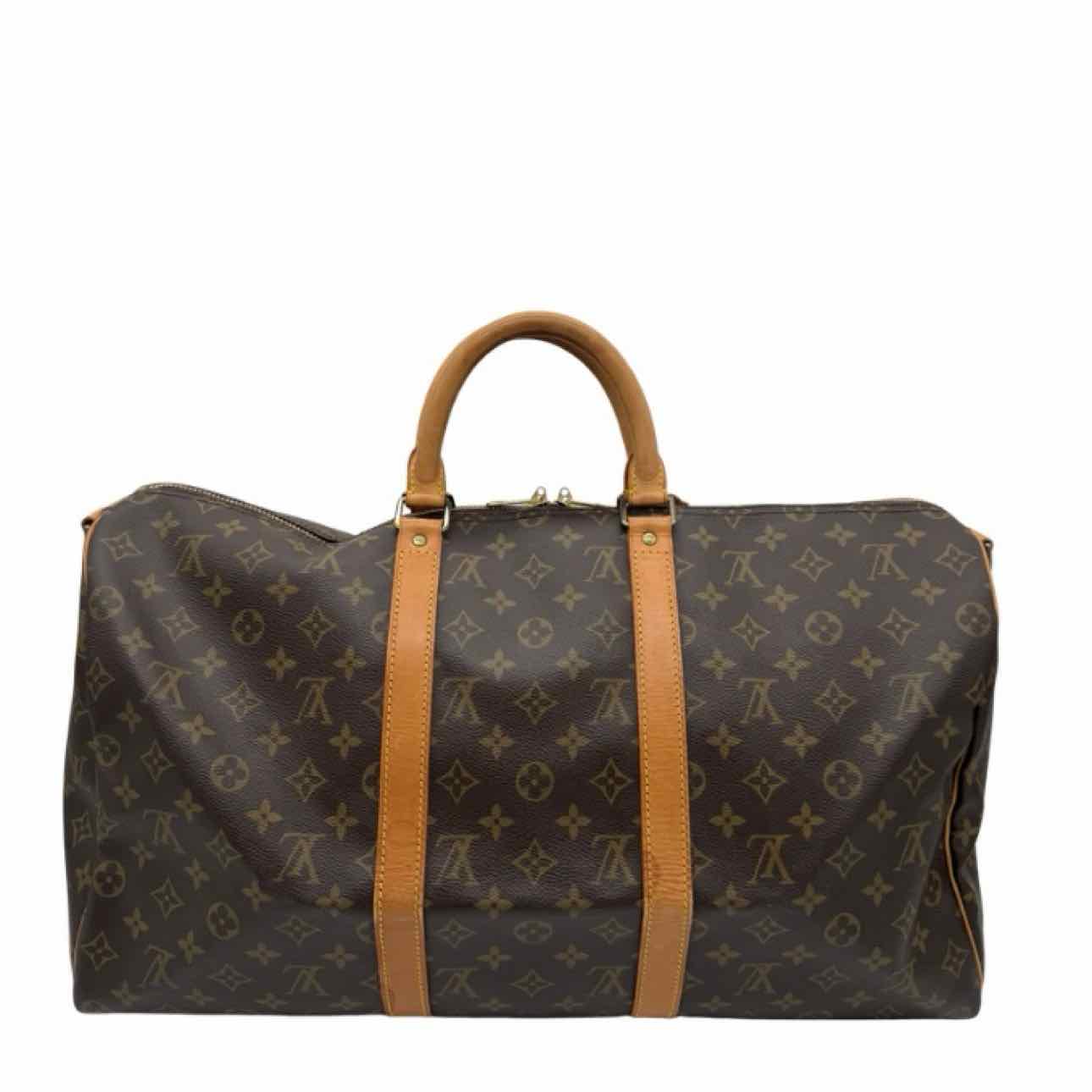 LOUIS VUITTON Monogram Canvas Keepall Bandoulier 50 Brown