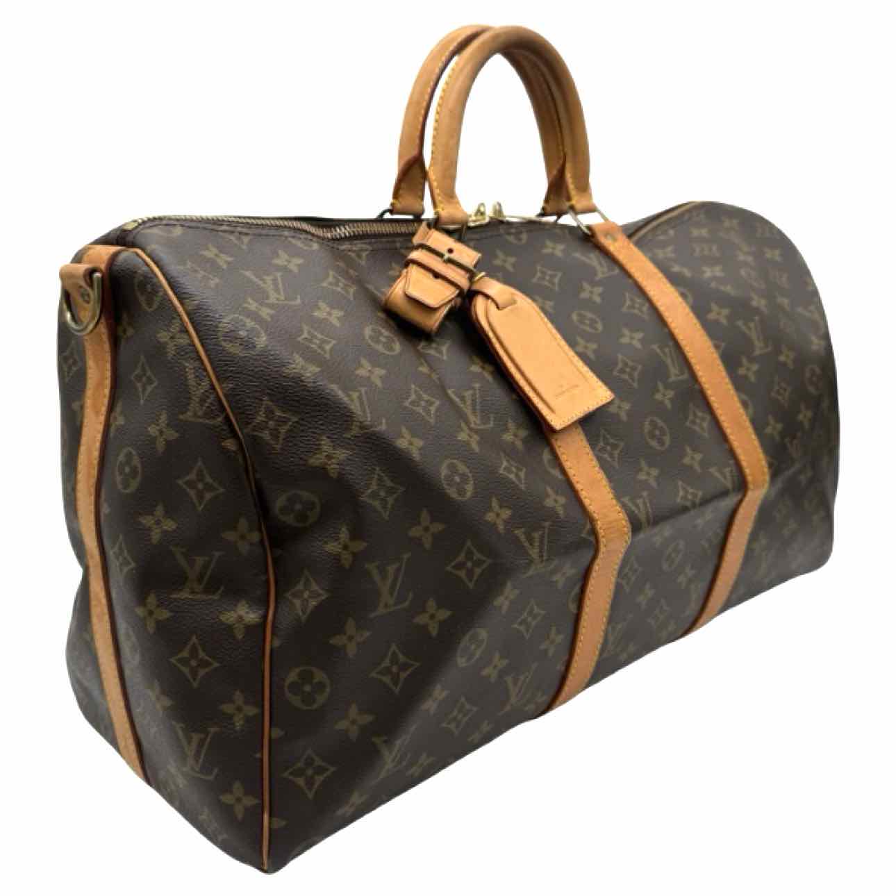 LOUIS VUITTON Monogram Canvas Keepall Bandoulier 50 Brown