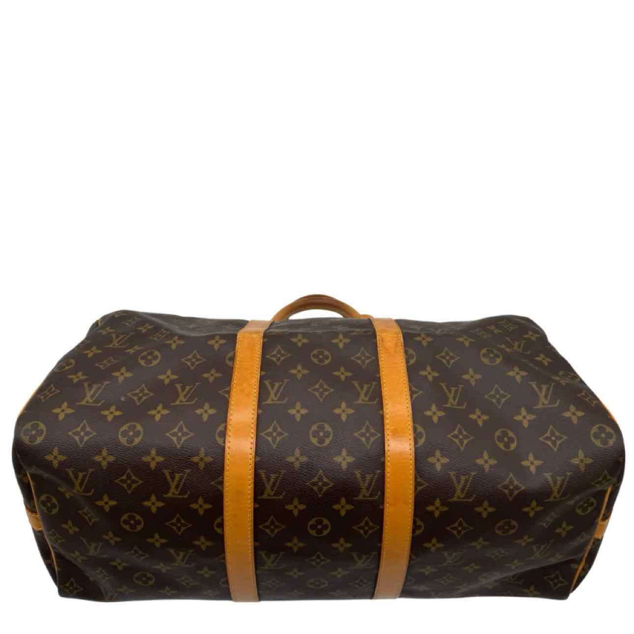 LOUIS VUITTON Monogram Canvas Keepall Bandouliere 50 Brown