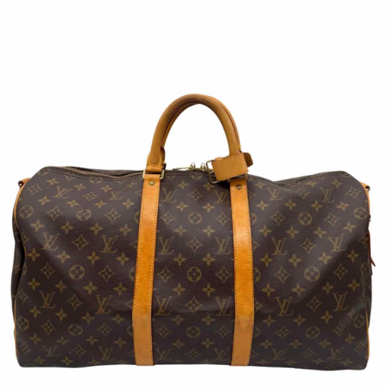 LOUIS VUITTON Monogram Canvas Keepall Bandouliere 50 Brown