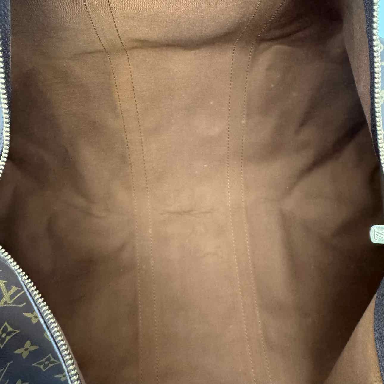 LOUIS VUITTON Monogram Canvas Keepall Bandouliere 55 Brown