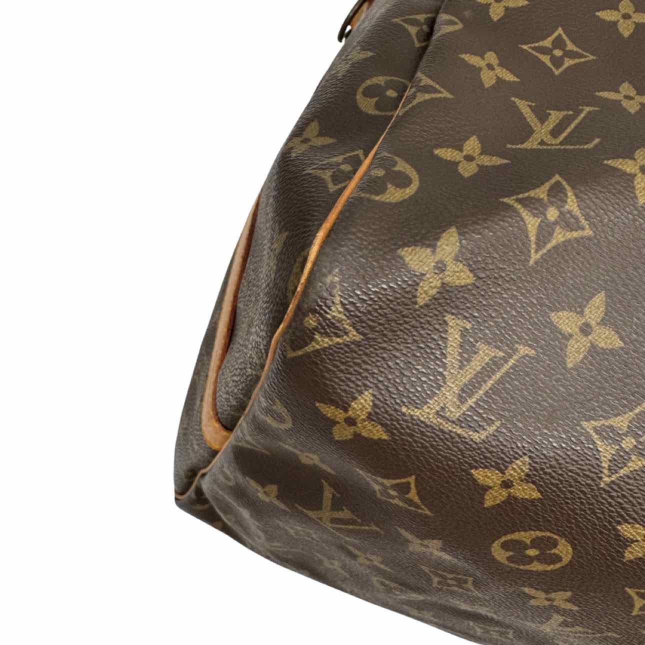LOUIS VUITTON Monogram Canvas Keepall Bandouliere 55 Brown