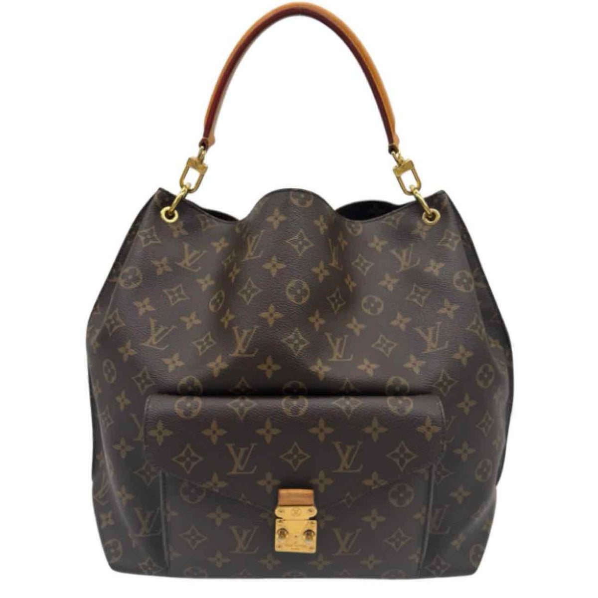 LOUIS VUITTON Monogram Canvas Metis Hobo Bag Brown