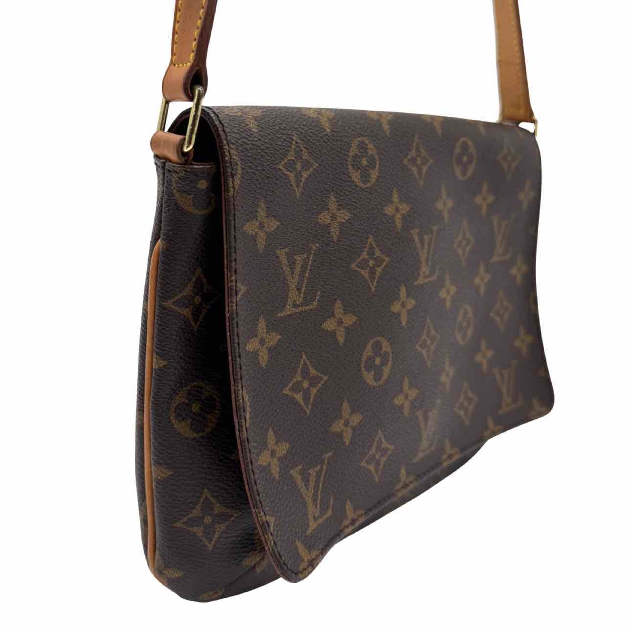 LOUIS VUITTON Monogram Canvas Musette Tango Brown Shoulder Bag