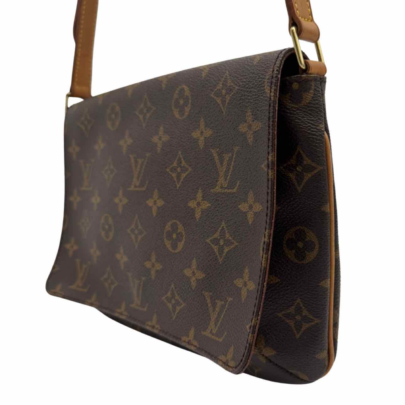 LOUIS VUITTON Monogram Canvas Musette Tango Brown Shoulder Bag
