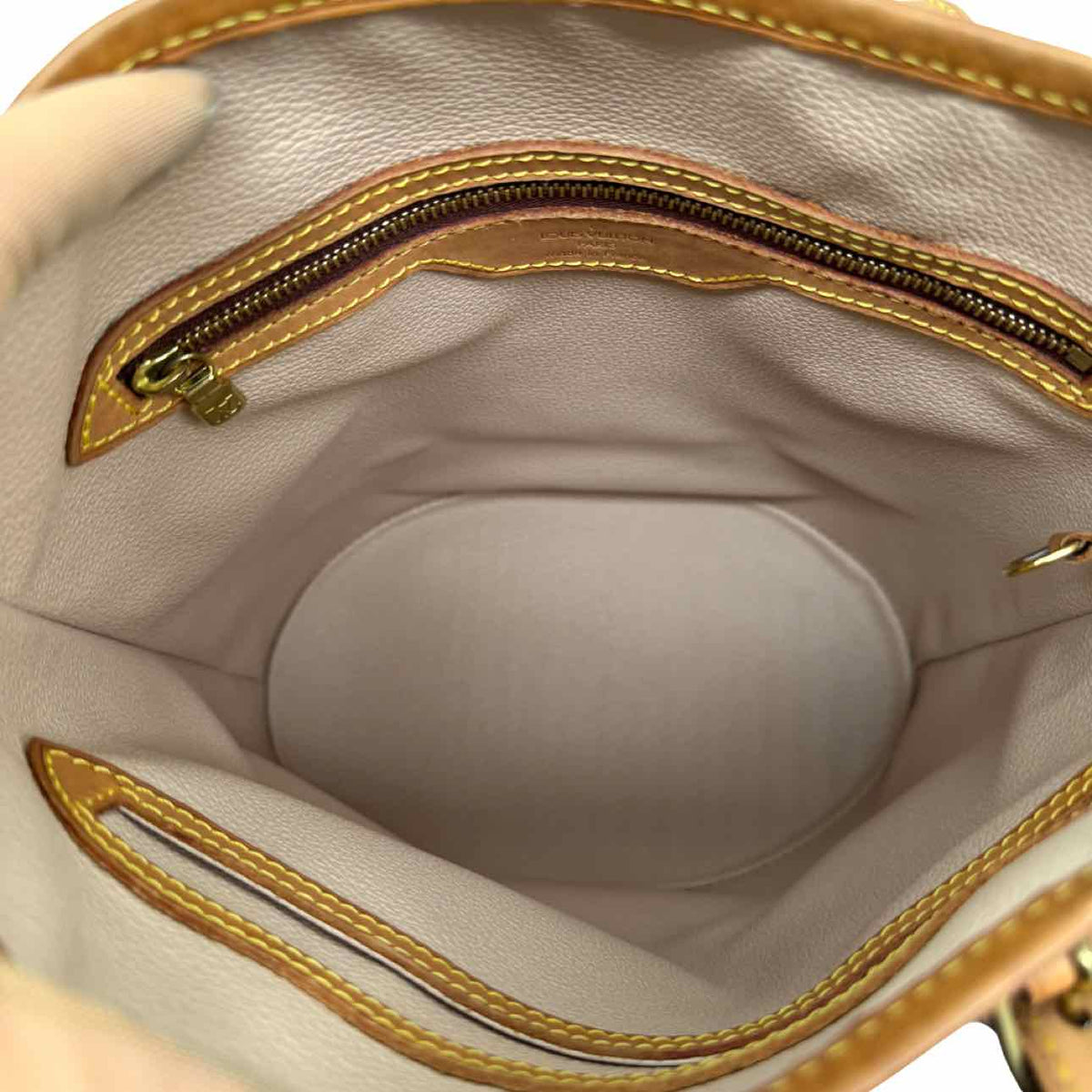 LOUIS VUITTON Monogram Canvas PM Bucket Bag Brown