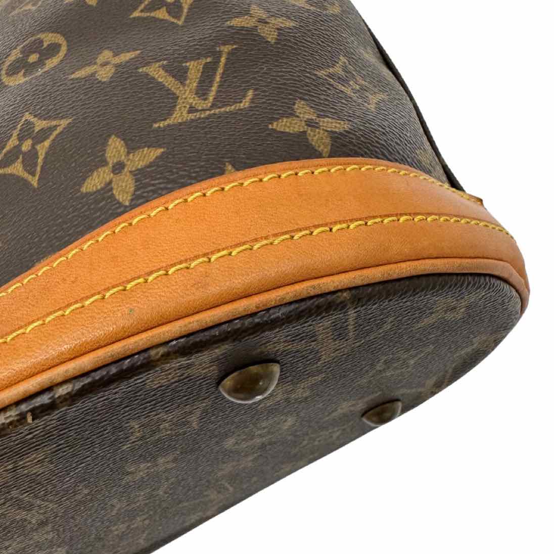 LOUIS VUITTON Monogram Canvas PM Bucket Bag Brown