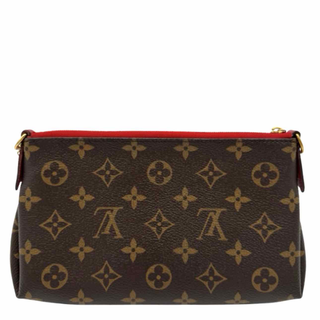 LOUIS VUITTON Monogram Canvas Pallas Clutch Brown Crossbody