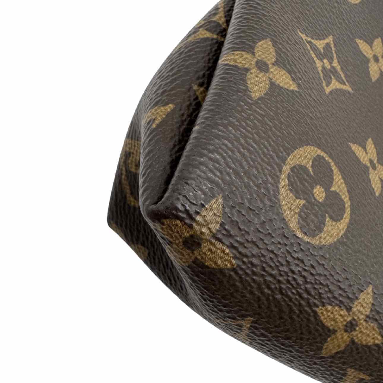 LOUIS VUITTON Monogram Canvas Pallas Clutch Brown Crossbody