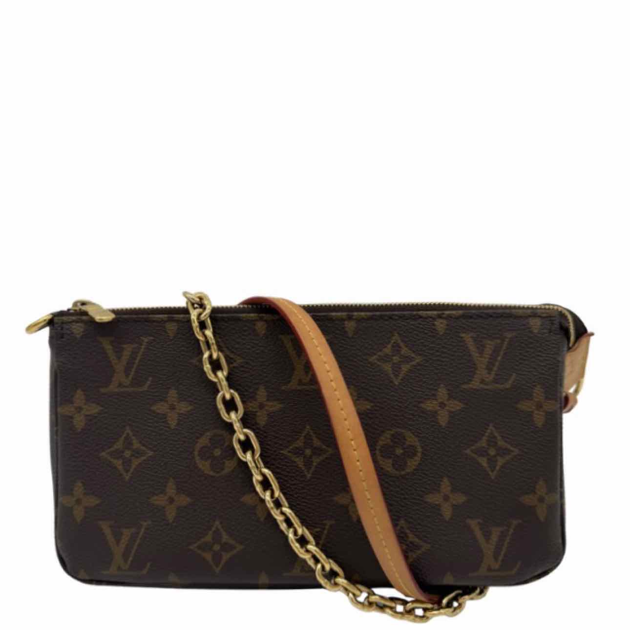 LOUIS VUITTON Monogram Canvas Pochette Accessoires Brown