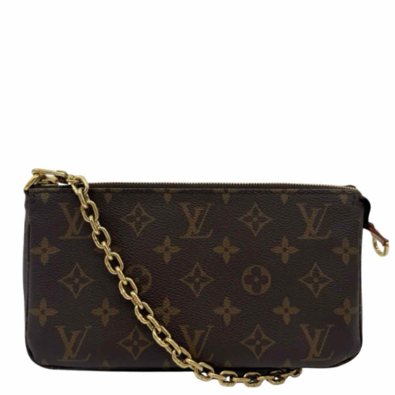 LOUIS VUITTON Monogram Canvas Pochette Accessoires Brown