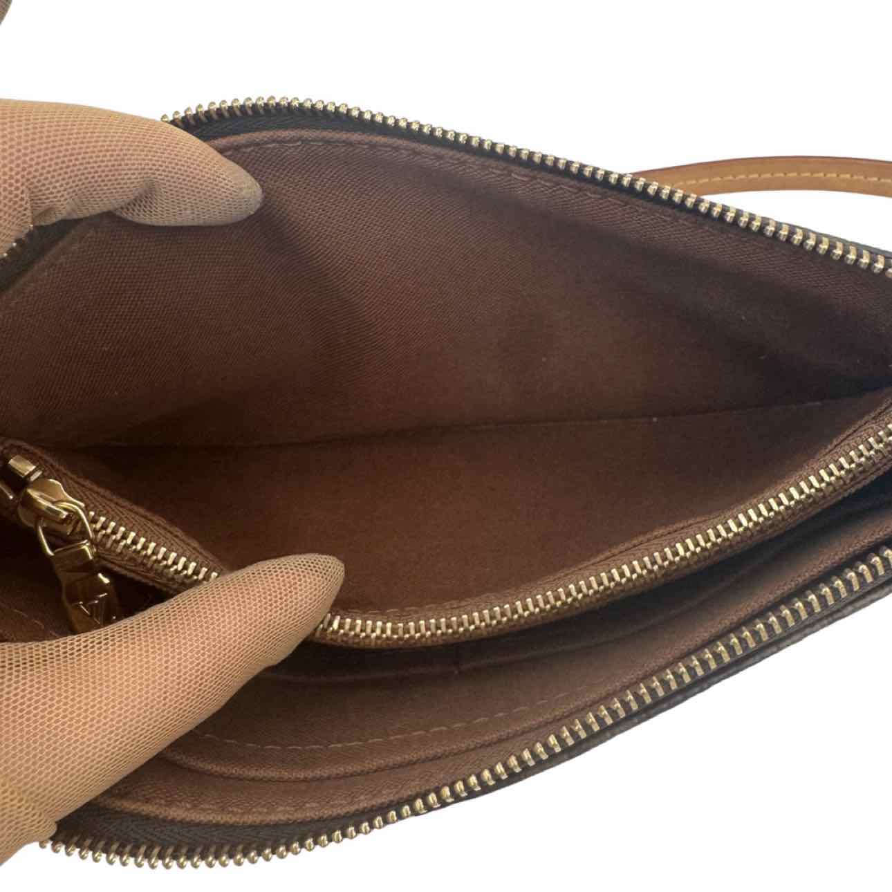 LOUIS VUITTON Monogram Canvas Pochette Accessoires Brown