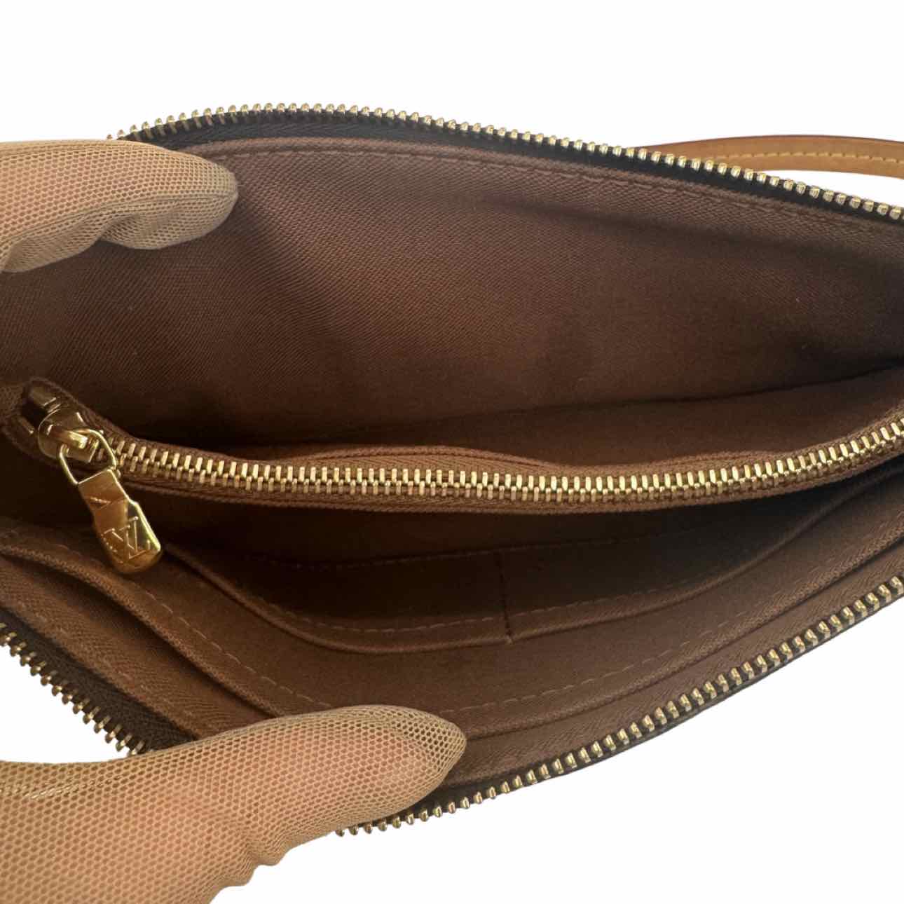 LOUIS VUITTON Monogram Canvas Pochette Accessoires Brown