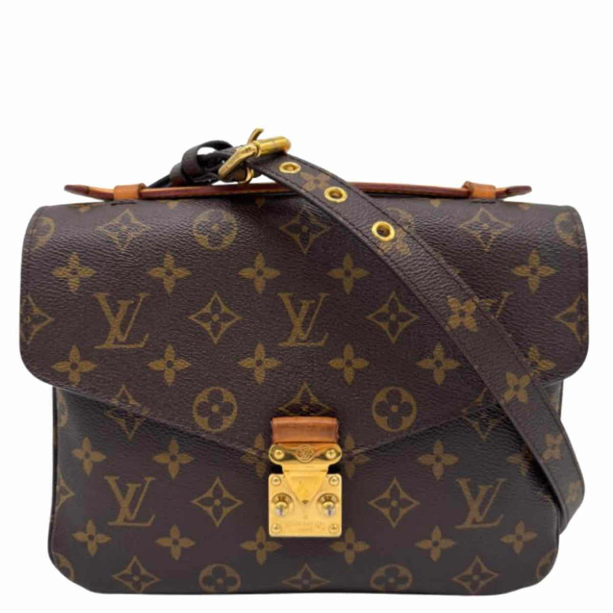 LOUIS VUITTON Monogram Canvas Pochette Metis Brown Crossbody