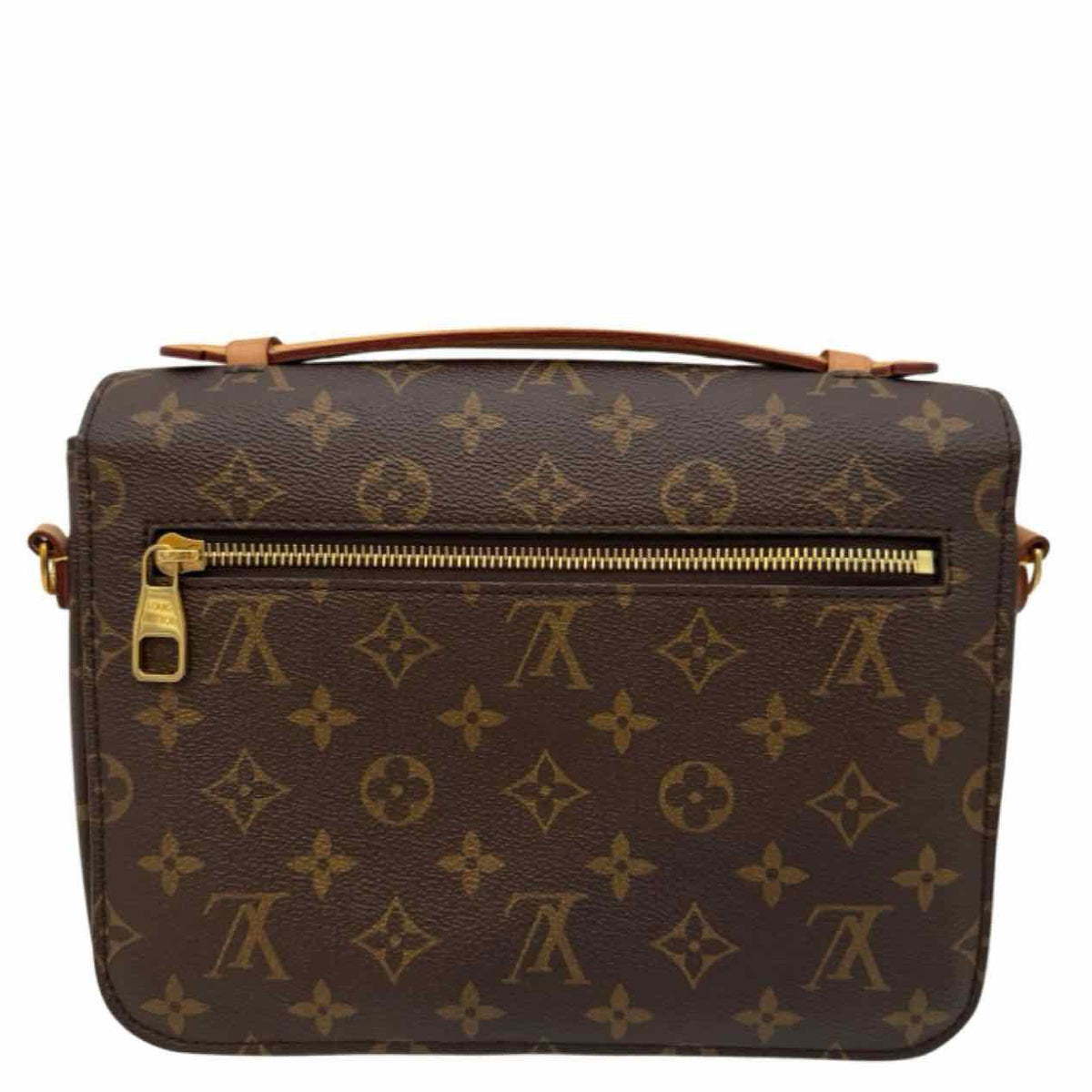 LOUIS VUITTON Monogram Canvas Pochette Metis Crossbody Brown