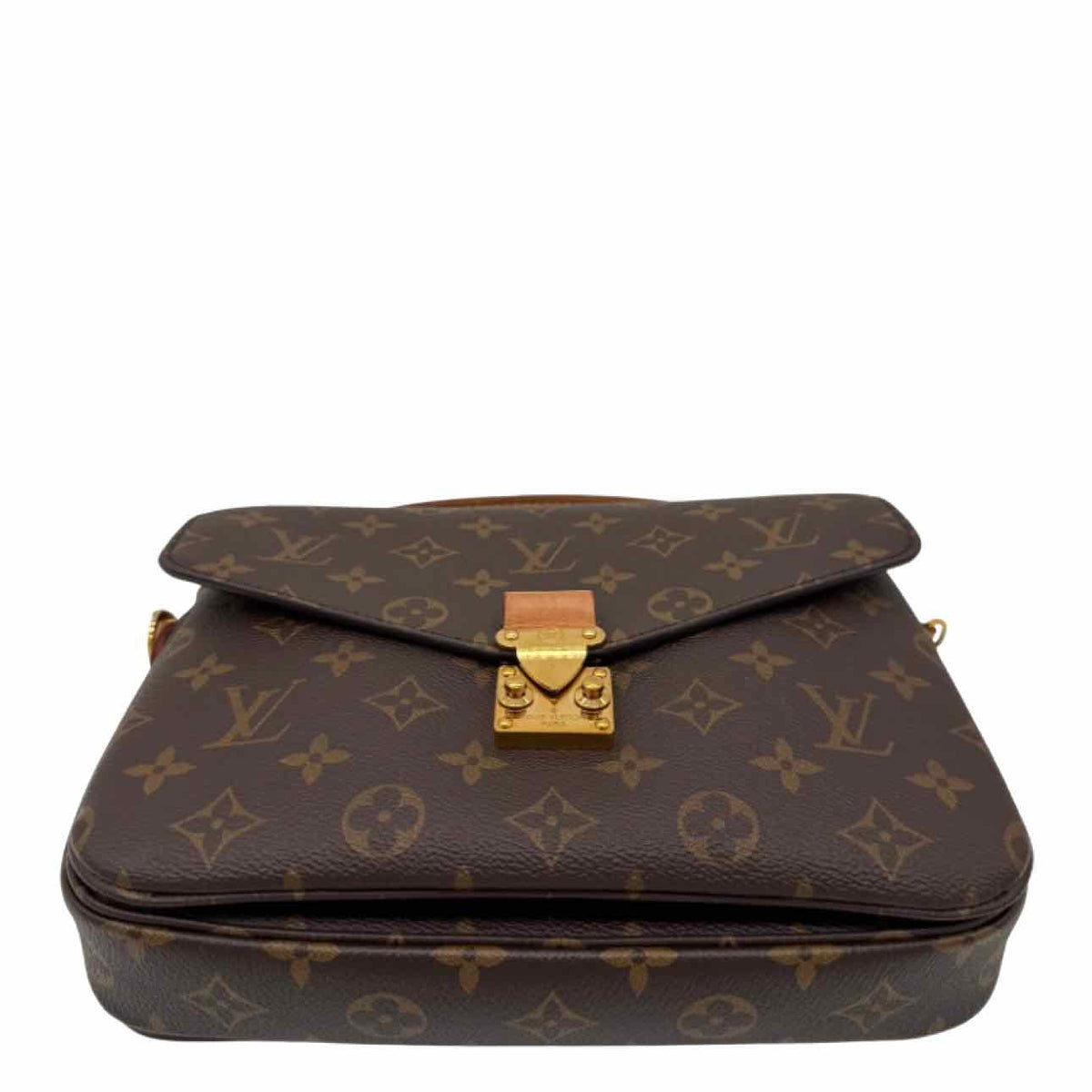 LOUIS VUITTON Monogram Canvas Pochette Metis Crossbody Brown