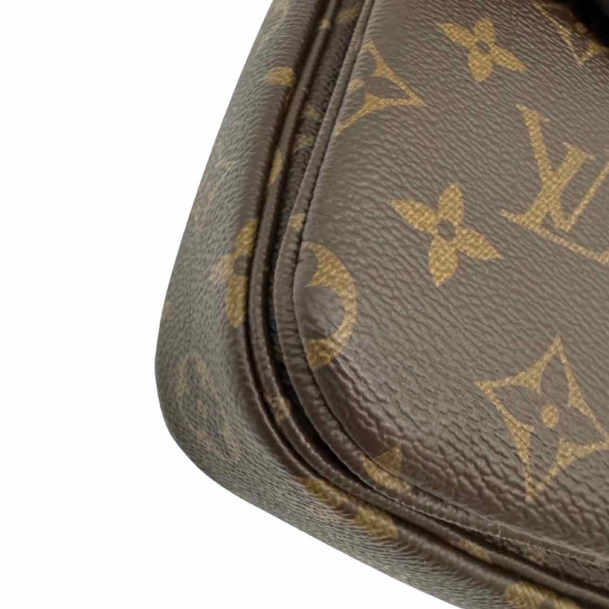LOUIS VUITTON Monogram Canvas Pochette Metis Crossbody Brown