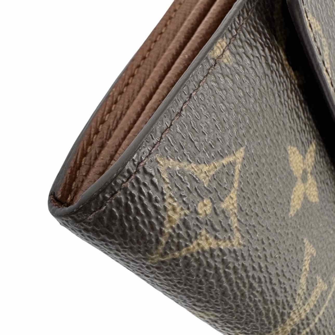 LOUIS VUITTON Monogram Canvas Sarah Wallet Brown